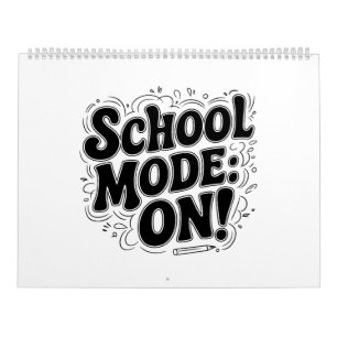 Calendario Modo escolar: ¡ON! Diseño de inspiración vintage
