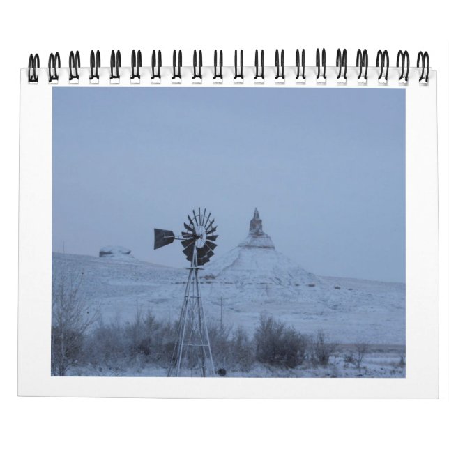 Calendario Molinos de viento en las llanuras (Reverso)