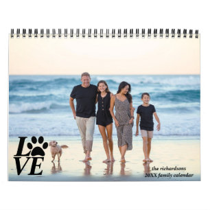 Calendario Momentos de Fotos Personalizadas de Perros y Famil