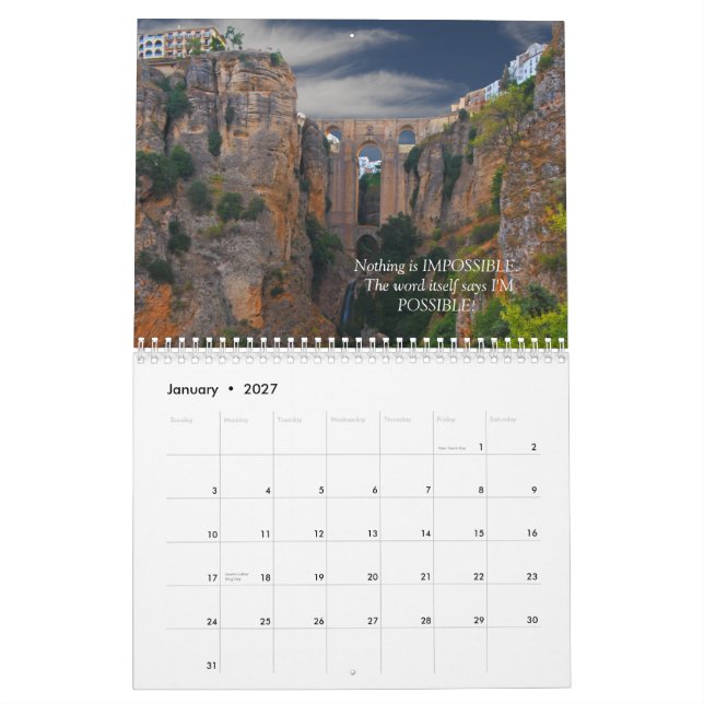 Calendario Momentos de inspiración (Jan 2027)