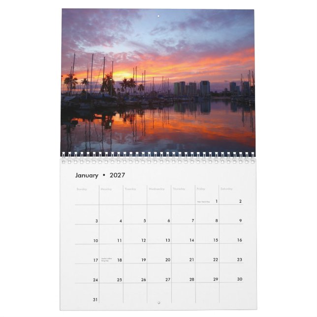 Calendario Momentos mágicos de Hawaii 2012 (Jan 2027)