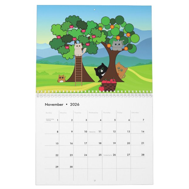 Calendario "Momentos Meowgical: Un año de gatos ka (Nov 2026)