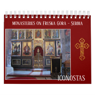 Calendario monasterios de Fruska Gora iconostas serbia
