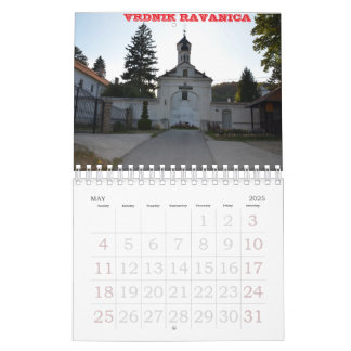 Calendario monasterios de Serbia