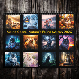 Calendario Monedas de Maine silvestres: Majestad felina de la