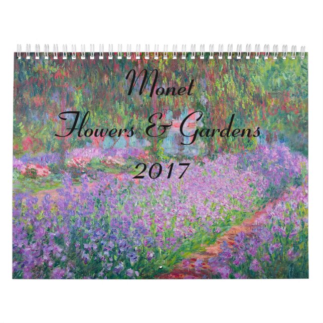 Calendario Monet Enorme Flower and Gardens 2017 (Tapa)