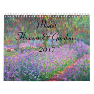 Calendario Monet Enorme Flower and Gardens 2017