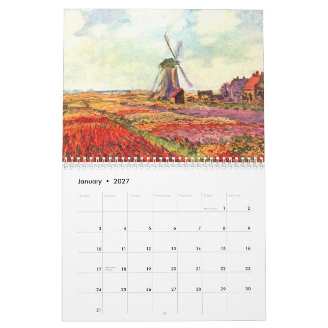 Calendario Monet Flower and Gardens 2015 (Jan 2027)