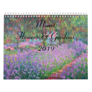 Calendario Monet Flower and Gardens 2019