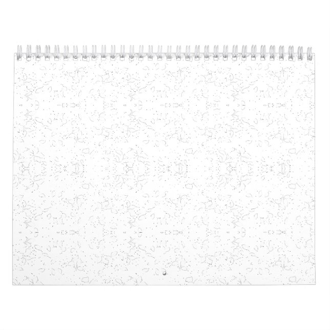 Calendario Monochrome Floral Pattern – Elegant Seamless Art (Tapa)
