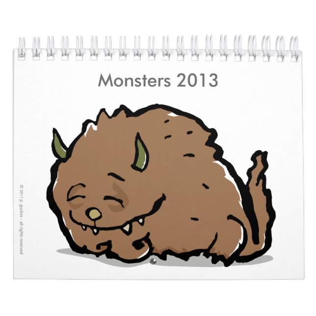 Calendario monstruos 2013 (personalizable) (Tapa)