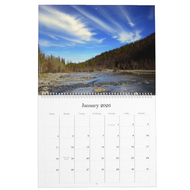 Calendario Montañas de Changbai, China/fotos del viaje (Jan 2026)