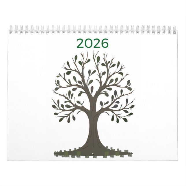 Calendario Monthly Wall Calendar - Change the Year (Tapa)