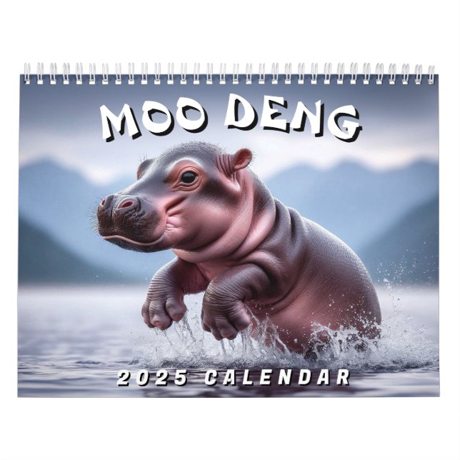 Calendario Moo Deng (Tapa)