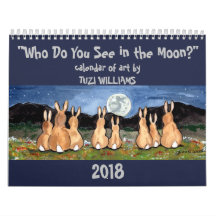 Moon de vida salvaje animal cualquier año calendar
