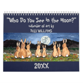 Calendario Moon de vida salvaje animal cualquier año calendar
