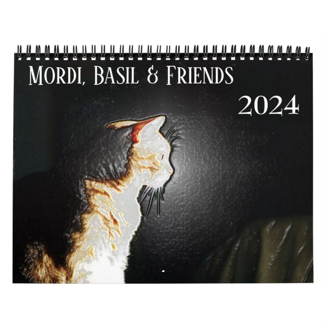 Calendario Mordi, Basil y Amigos 2024 (Tapa)