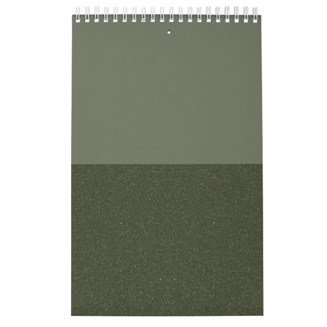 Calendario Moss Green Duo-Tone Wall Calendar (Tapa)