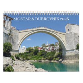 Calendario Mostar y Dubrovnik 2026