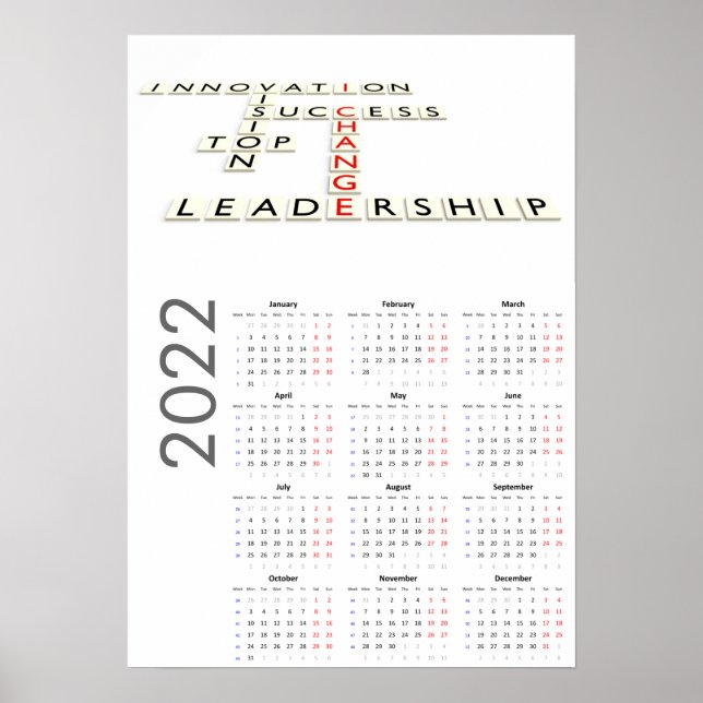 Calendario Motivacional 2022 Póster (Frente)