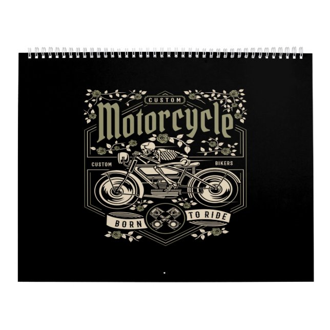 Calendario motocicleta nacida para andar (Tapa)