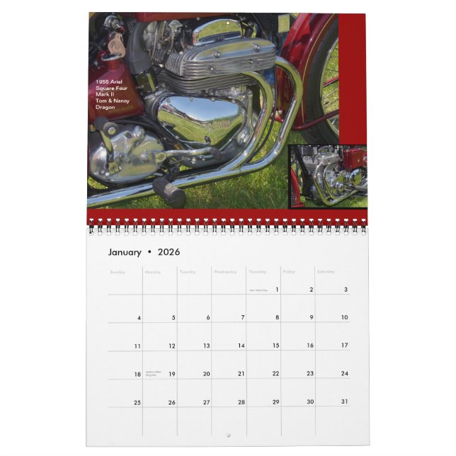 Calendario Motocicletas británicas (Jan 2026)