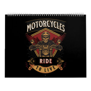 Calendario Motocicletas Skull Ride Para Vivir