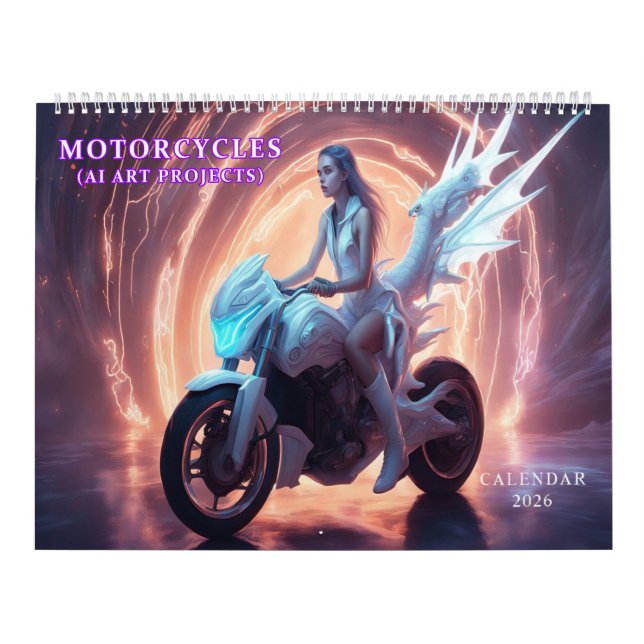 Calendario Motorcycles AI Art (Tapa)