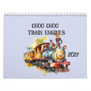 Calendario Motores de tren Choo Choo para niños