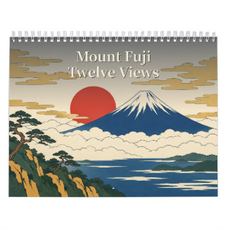 Calendario Mount Fuji Twelve Views Ukiyo-e Art