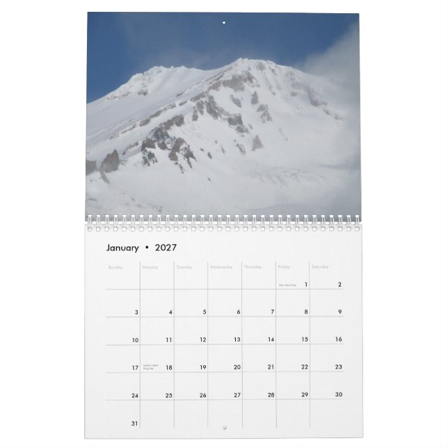 Calendario Mt. Shasta 2011Calendar (Jan 2027)