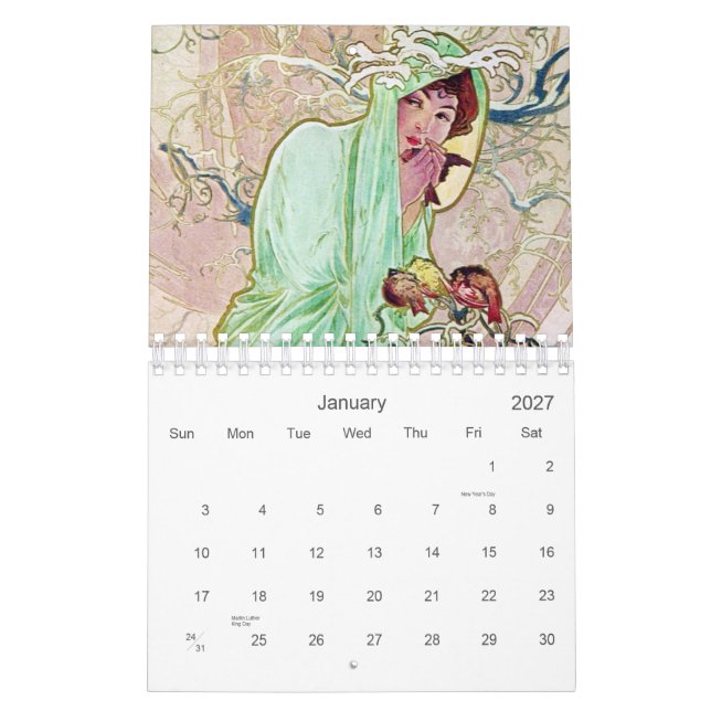 Calendario Mucha 2012 (Jan 2027)