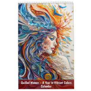Calendario Mujeres con Filigrana – Un Año en Colores Vibrante