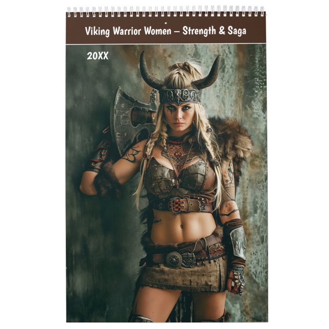 Calendario Mujeres guerreras vikingas: fuerza y saga (Tapa)
