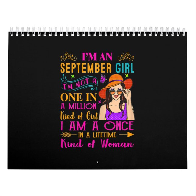 Calendario Mujeres soy Chica de septiembre | Regalo de cumple (Tapa)