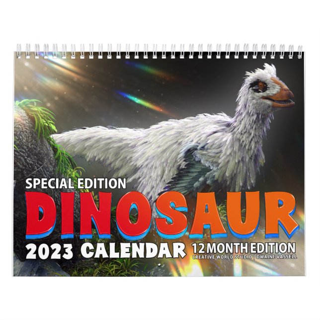 CALENDARIO MUNDIAL DE DINOSAUR 2023: Imprimir cale (Tapa)