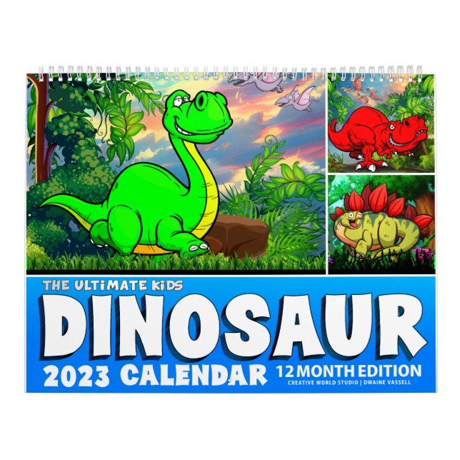 CALENDARIO MUNDIAL DE DINOSAUR 2023: Imprimir cale (Tapa)