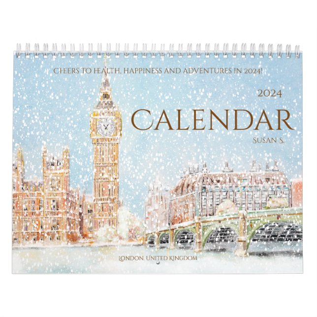 Calendario mundial de pintura paisajística 2024 (Tapa)