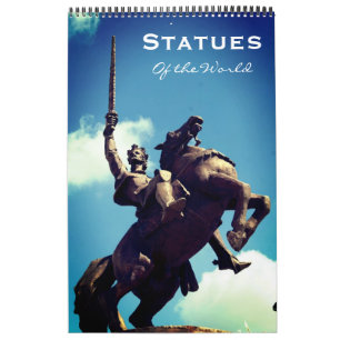 Calendario mundo de estatuas