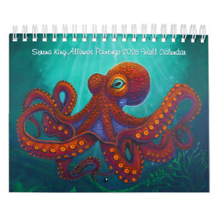 Calendario mural 2026 de pinturas de Serena King-A