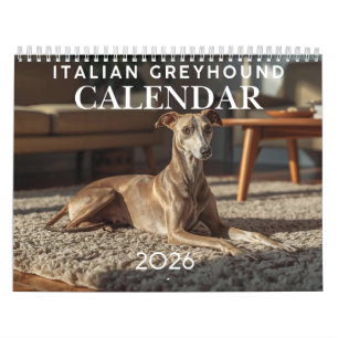 Calendario mural 2026 del Galgo Italiano