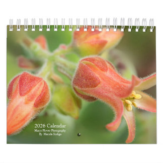 Calendario mural 2026 Flores en macrofotografía