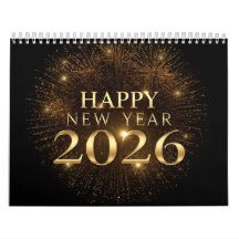 calendario mural año nuevo moderno 2026