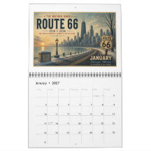 Calendario mural centenario de la Ruta 66 American