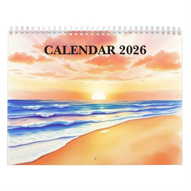 Calendario mural de acuarela 2025 (Tapa)
