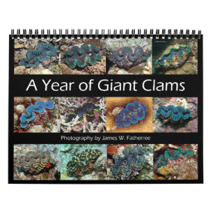 Calendario mural de almejas gigantes 1 de James W.