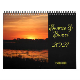 Calendario mural de amaneceres y atardeceres 2027