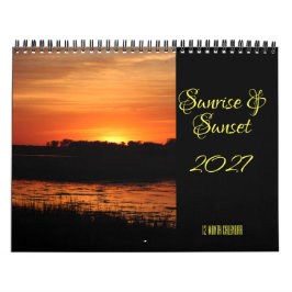 Calendario mural de amaneceres y atardeceres 2027