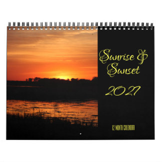 Calendario mural de amaneceres y atardeceres 2027