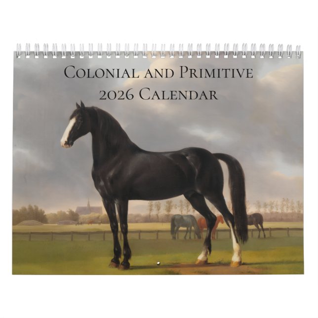 Calendario mural de arte americano temprano 2026 (Tapa)